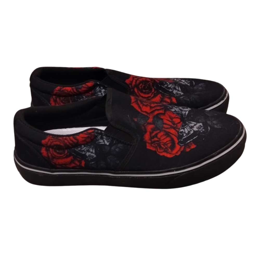 RAAD Shop Rose Butterfly Slip On Shoes Women's Size 6.5